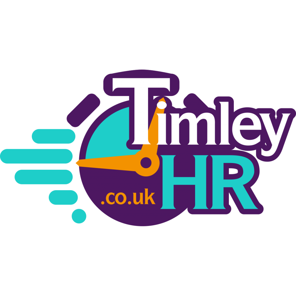 A logo for Timely HR