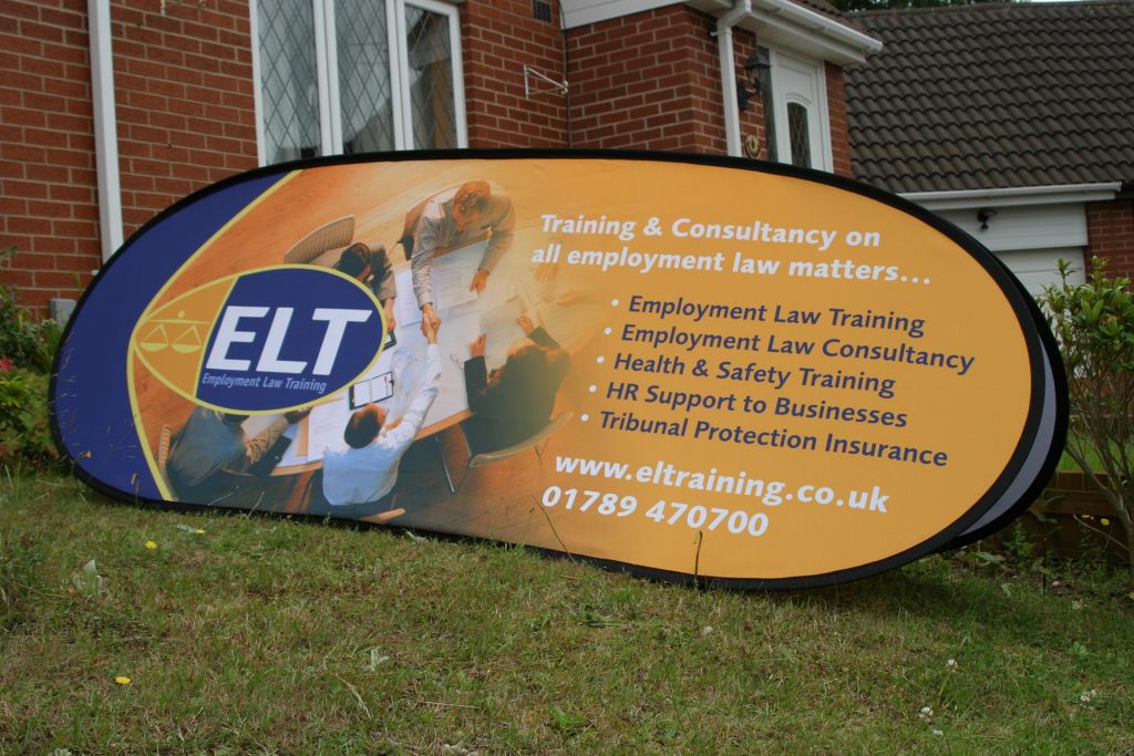 A self erecting display for Employment Law Training.