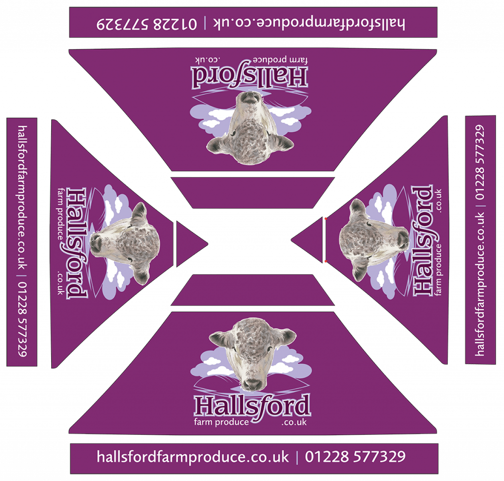 The whole layout for the gazebo roof design for Hallsford Farm