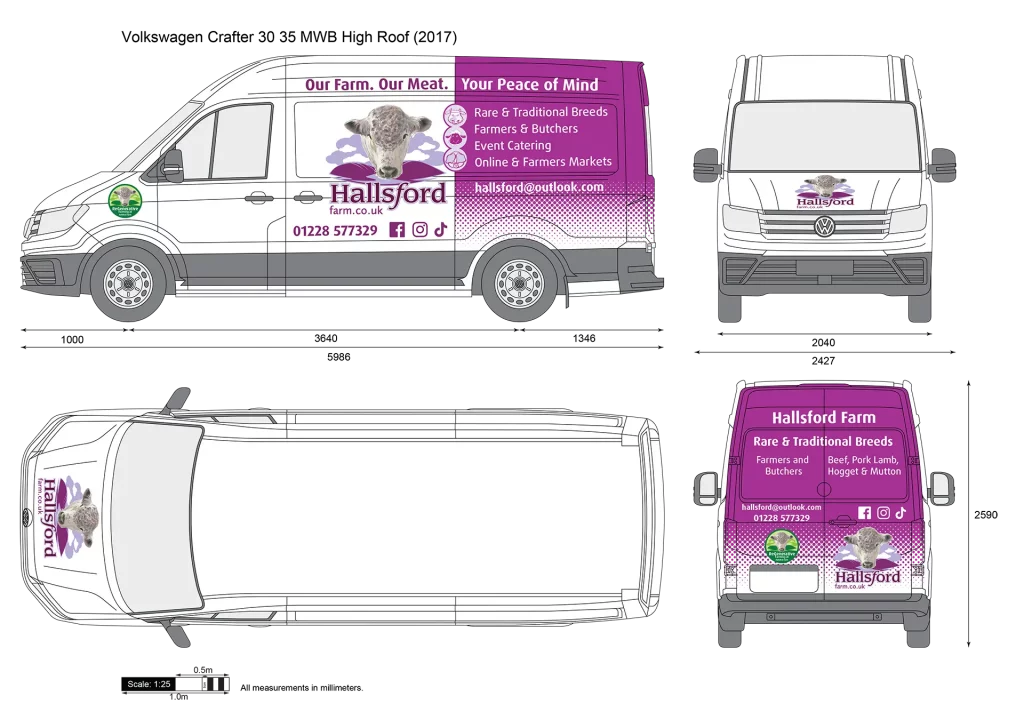 Hallsford Volkswagen Crafter 30 35 MWB High Roof (2016 - present) Purple