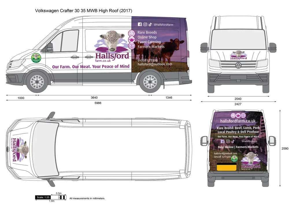 Hallsford Volkswagen Crafter 30 35 MWB High Roof (2016 - present) Purple