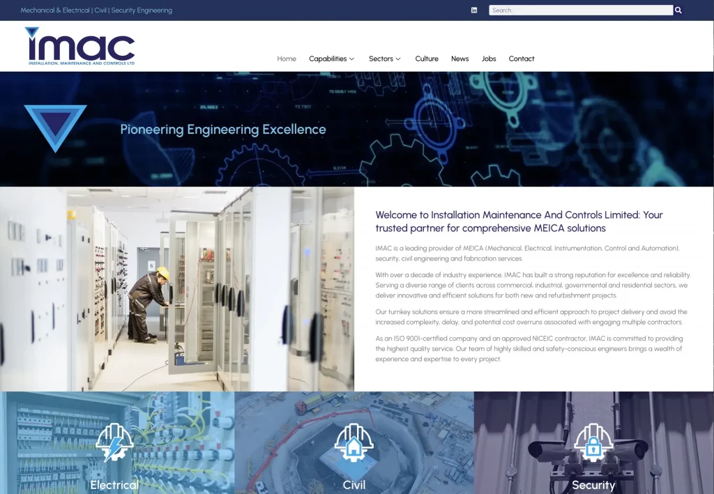 Installation Maintenance And Controls Limited website - is a leading provider of MEICA