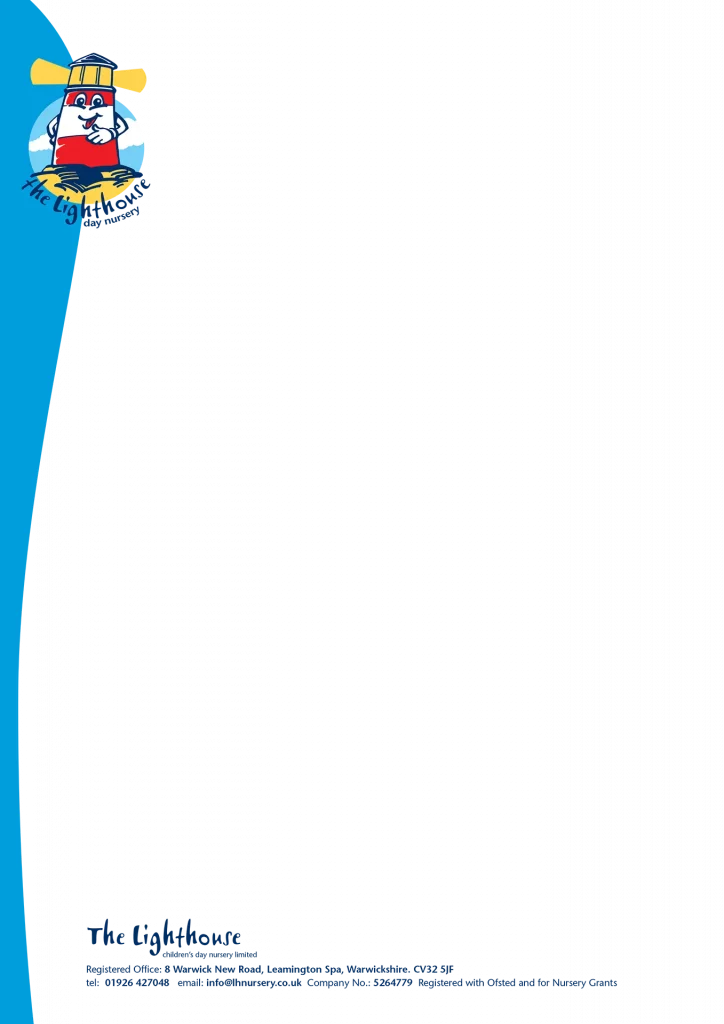 Lighthouse Nursery letterhead design for their corporate stationery