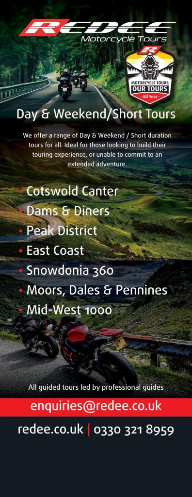 Roll-Up Banner Design for Redee Motorcycle Tours promotion