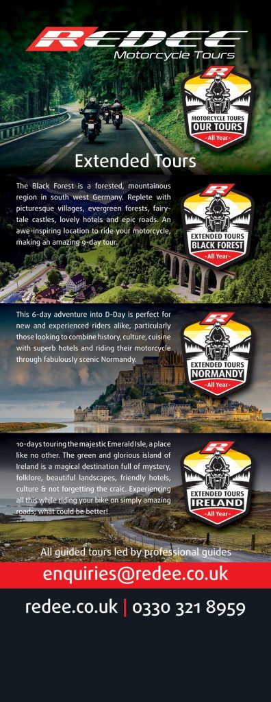 Roll-Up Banner Design for Redee Motorcycle Tours promotion