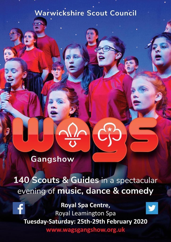A poster to advertise WAGS Gangshow in 2020