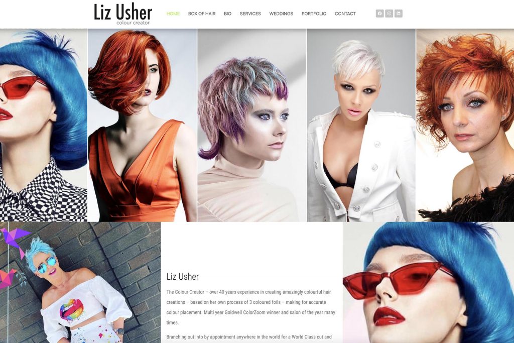 Website design for Liz Usher Hairdresser