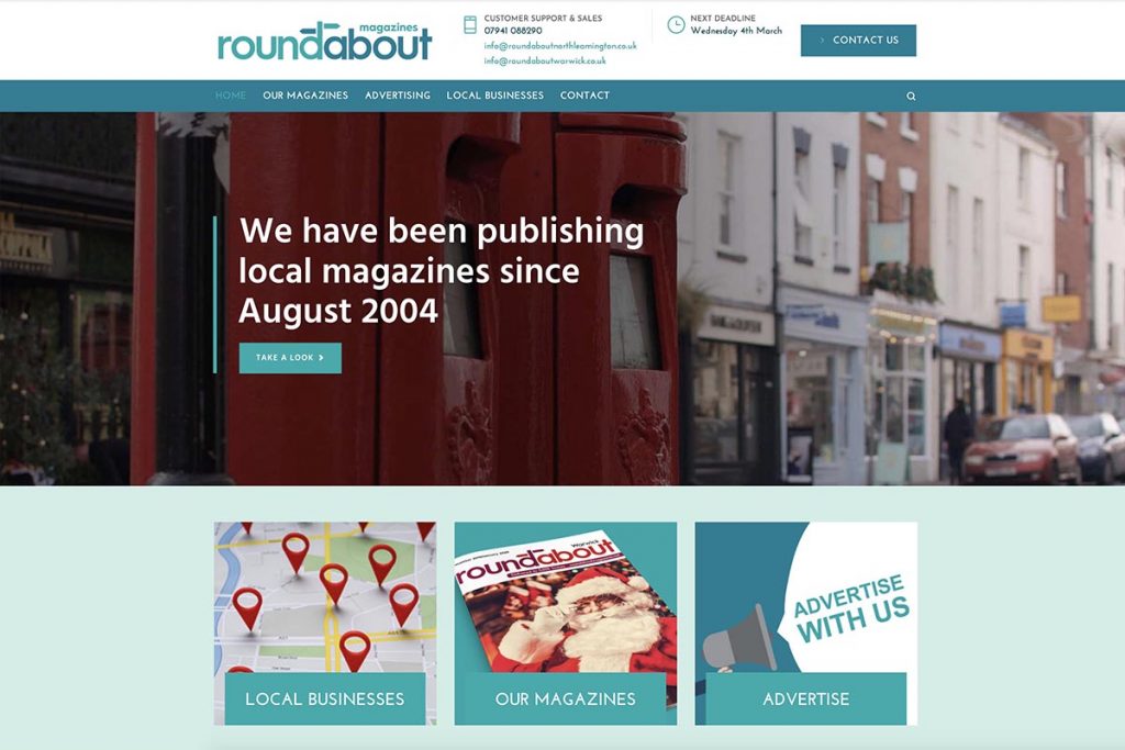 Roundabout Magazines website design