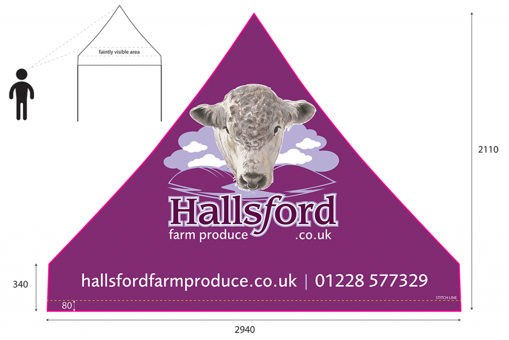 One panel of a gazebo roof design for Hallsford Farm